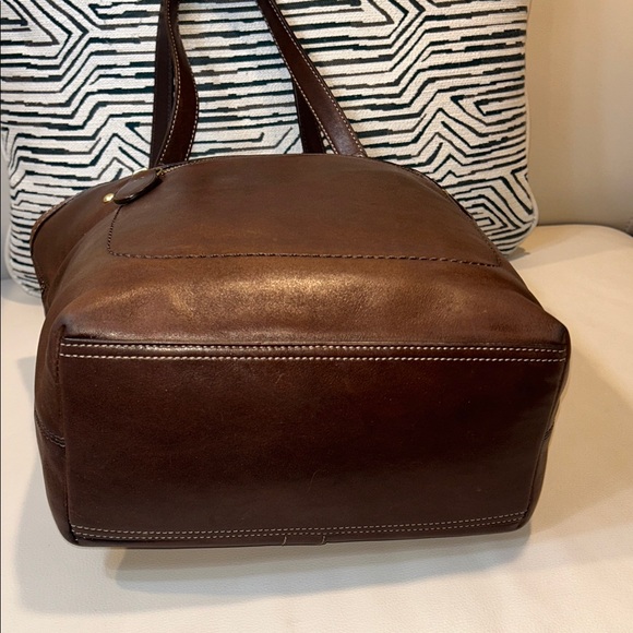 Coach Lily Legacy Turnlock Brown Leather Tote Bag - Picture 9 of 17